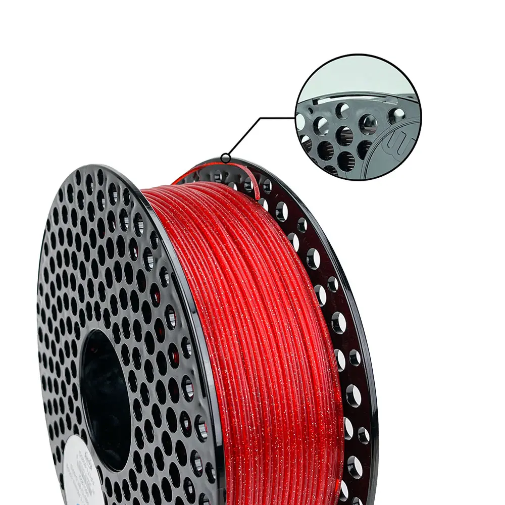 pla glitter rood