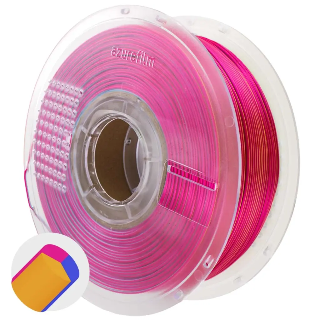 Azurefilm PLA 1,75 mm 1 kg mehrfarbige Seide dreifarbig Royal Fizz