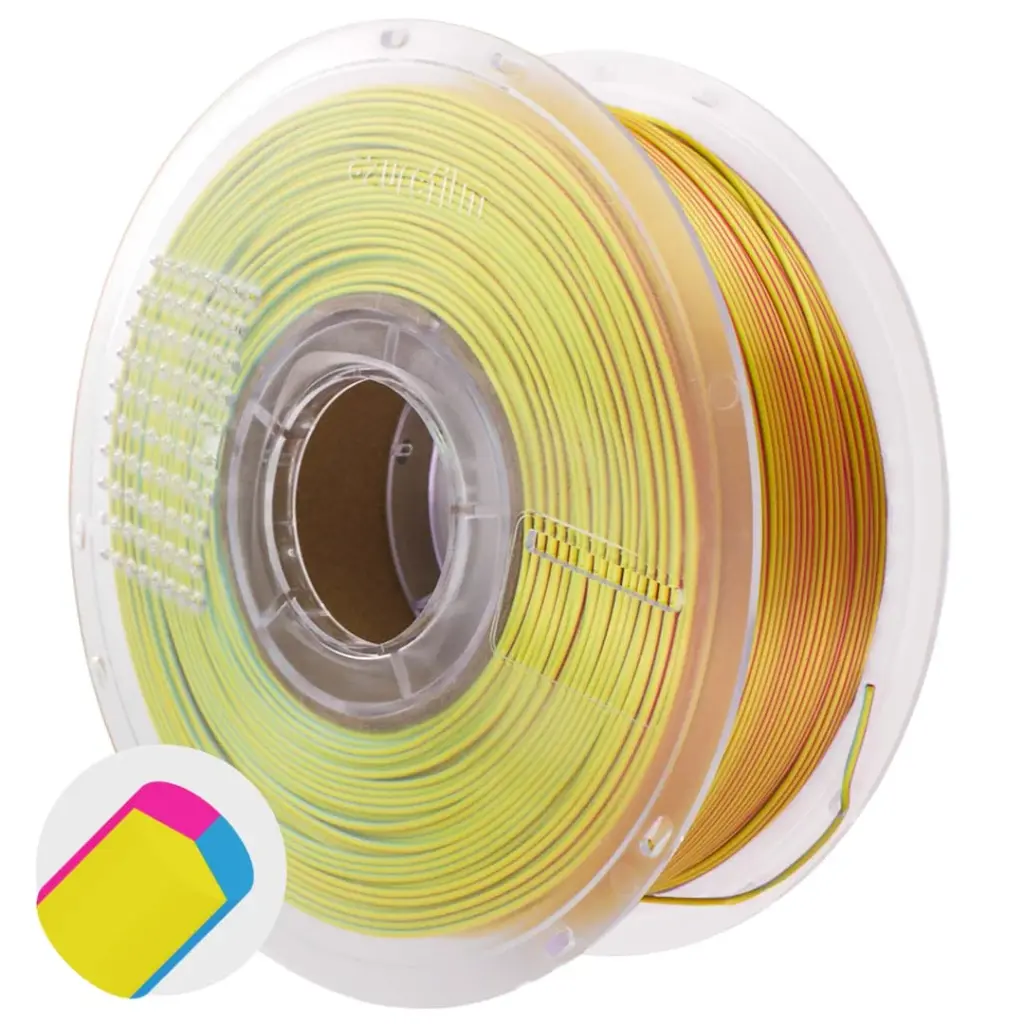 Azurefilm PLA 1,75 mm 1 kg mehrfarbige Seide dreifarbige Sonnenaufgangspuppe
