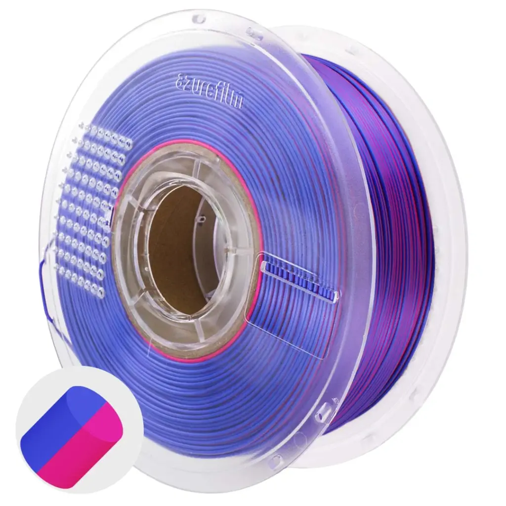 Azurefilm PLA 1,75 mm 1 kg mehrfarbige Seide zweifarbiger Samtblüte