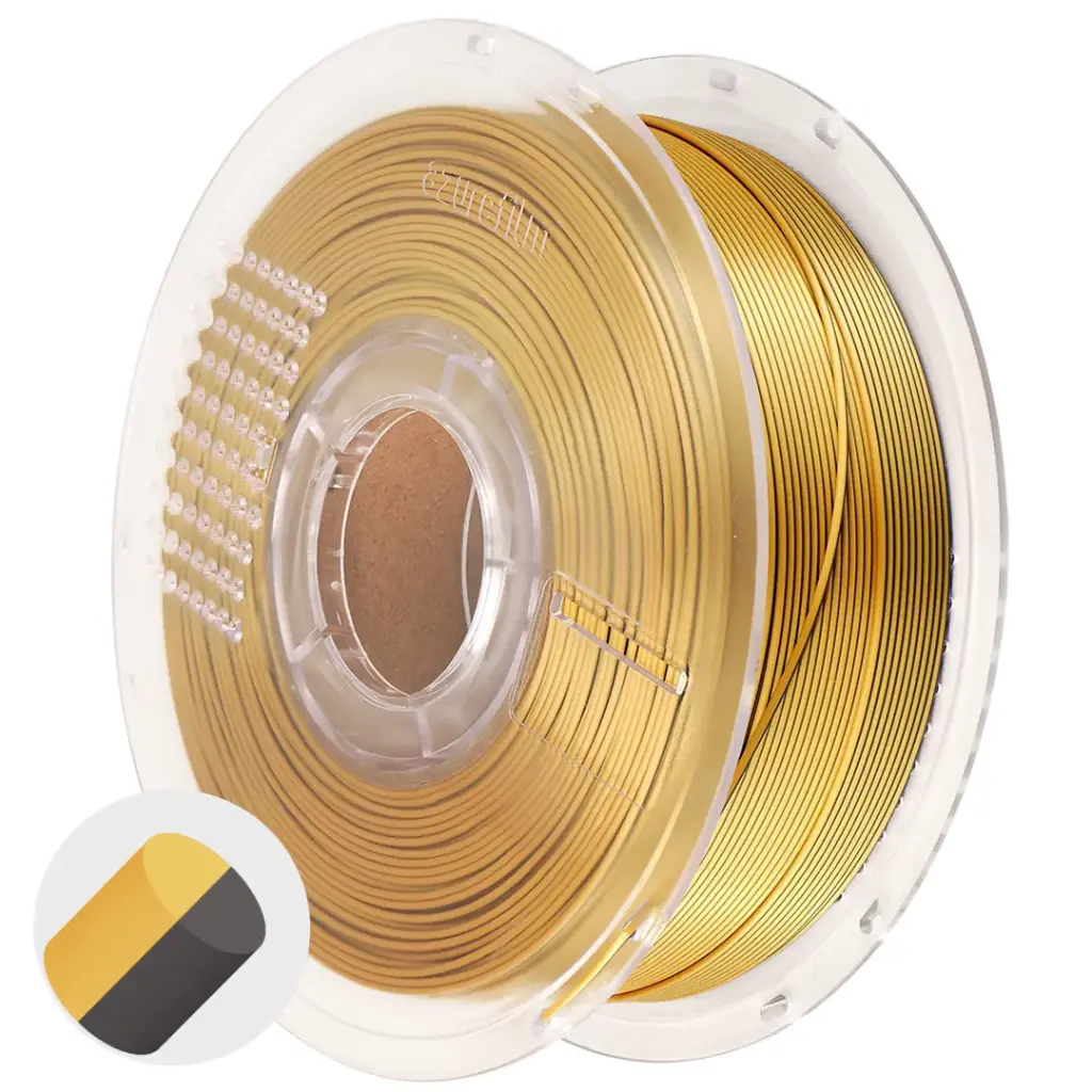 Azurefilm PLA 1,75 mm 1 kg mehrfarbig Seide goldener Schatten